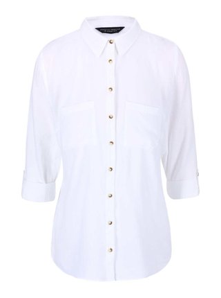 Biela bavlnená košeľa Dorothy Perkins