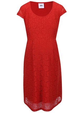 Červené čipkované tehotenské šaty Mama.licious Cia