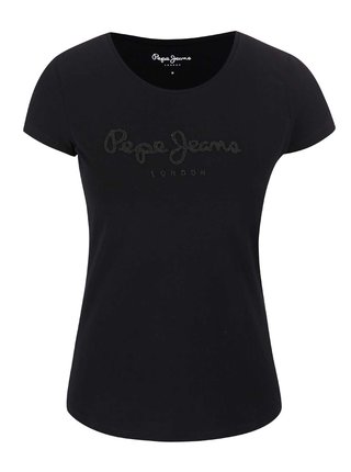 Čierne tričko Pepe Jeans Emily