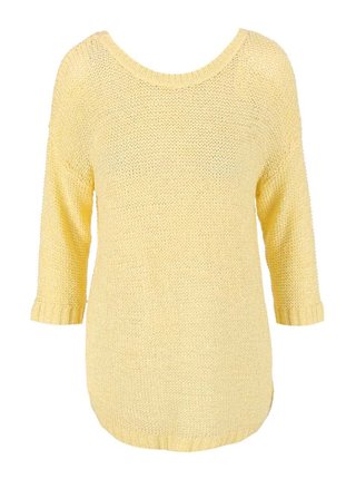 Žltý sveter s 3/4 rukávmi VILA Pray