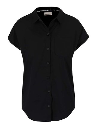 Čierna košeľa s krátkym rukávom Noisy May Kimma