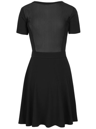 Čierne šaty so sieťovaným chrbtom ONLY Niella