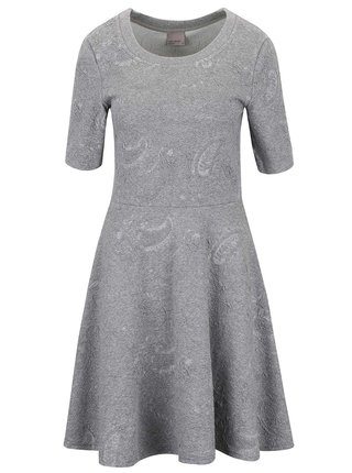 Svetlosivé melírované šaty so vzorom VERO MODA Marianne
