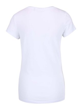 Biele tričko s aplikáciou v striebornej farbe ONLY Helene	
