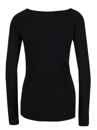 Čierny ľahký sveter s rozparkami VILA Helena