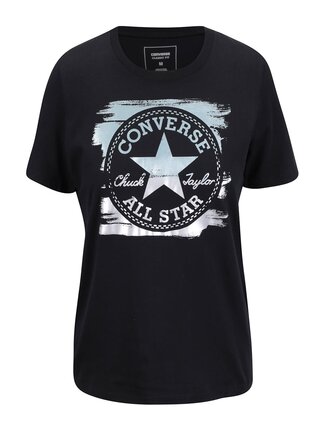 Čierne dámske tričko s logom Converse