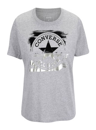 Sivé dámske tričko s logom Converse