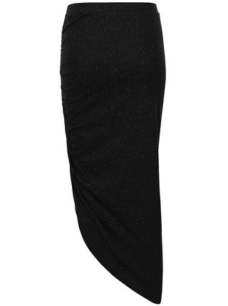 Čierna asymetrická sukňa s drobným vzorovaním Noisy May Ola