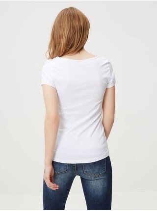 Bílé basic tričko s kulatým výstřihem VERO MODA Maxi My