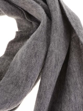 Sivý vlnený šál so strapcami Jack & Jones Prm