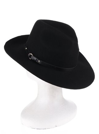 Čierny vlnený klobúk Pieces Daniella