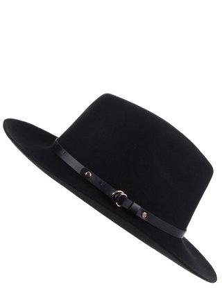 Čierny vlnený klobúk Pieces Daniella