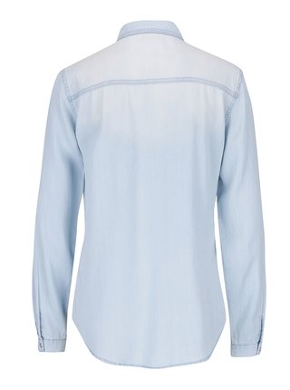 Svetlomodrá rifľová košeľa s dlhým rukávom VILA Bista