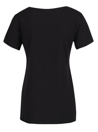 Čierne tričko s náprsným vzorovaným vreckom ONLY Easy