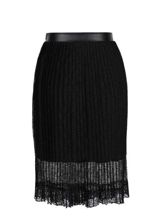 Čierna čipkovaná plisovaná sukňa ONLY Julie
