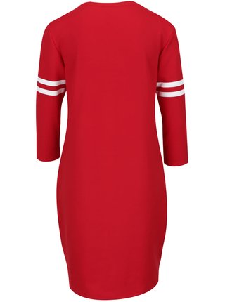 Červené mikinové šaty s potlačou ONLY Naja