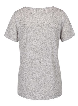 Sivé melírované tričko s potlačou VERO MODA Charlotte