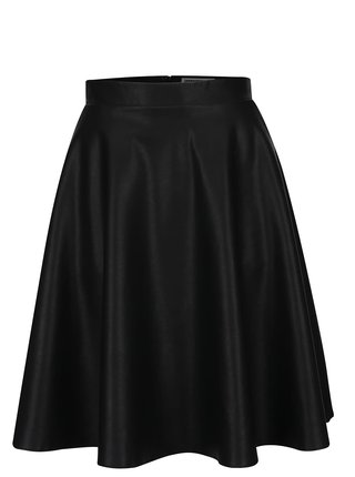 Čierna koženková sukňa s vreckami Noisy May Anna