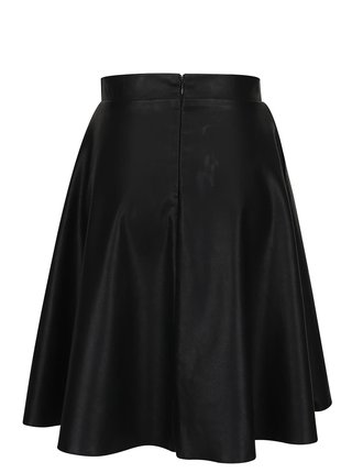 Čierna koženková sukňa s vreckami Noisy May Anna