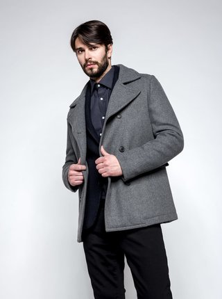 Šedý kabát Selected Homme New Mercer