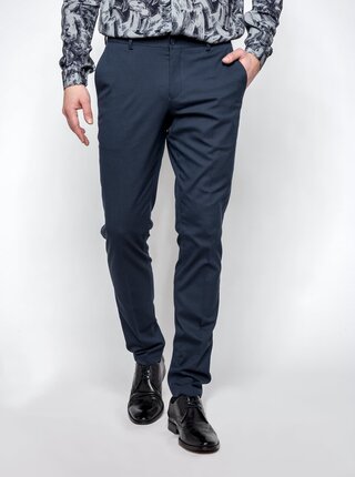 Tmavě modré formální kalhoty Selected Homme Skinny Mathsaul