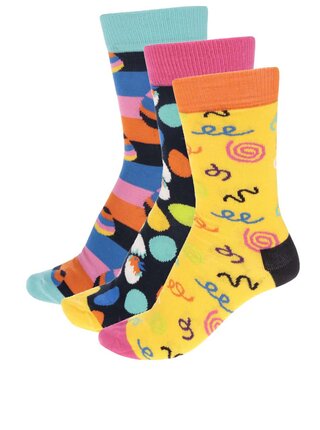 Sada troch párov dámskych ponožiek Happy Socks Easter Gift Box