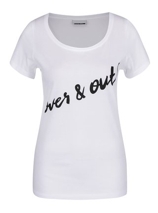 Biele tričko s potlačou Over&Out Noisy May Axel