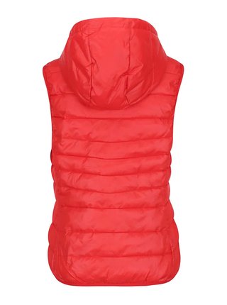 Červená prešívaná vesta s kapucňou ONLY Tahoe