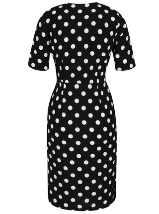 Černé šaty s bílými puntíky Dorothy Perkins