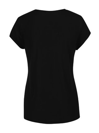 Čierne tričko s potlačou Dorothy Perkins Petite