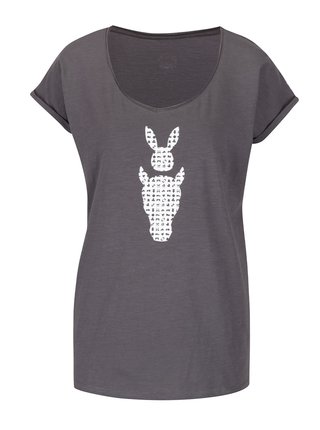 „Dobré“ tmavosivé dámske tričko pre Zajačika na koni