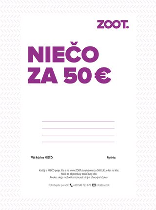 Elektronický poukaz na niečo zo ZOOTu v hodnote 50 €