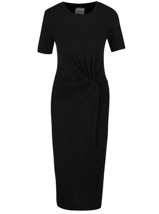 Čierne šaty s nariasením Selected Femme Danique