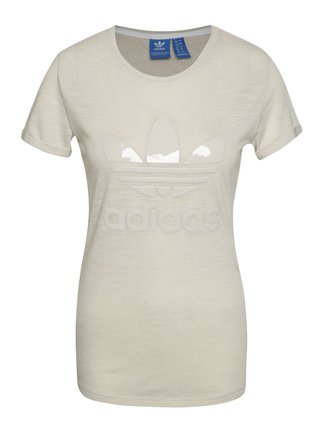 Béžové dámske tričko s logom adidas Originals