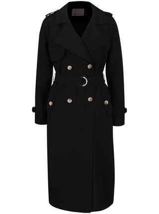 Černý dlouhý lehký kabát VERO MODA Pippa