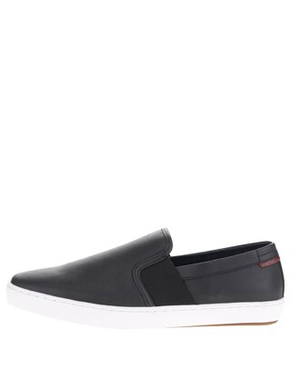 Černé pánské kožené slip-on tenisky ALDO Trempe