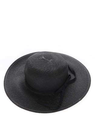 Černý klobouk s mašlí Pieces Lele