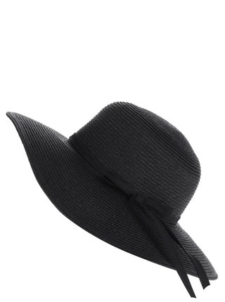 Čierny klobúk s mašľou Pieces Lele