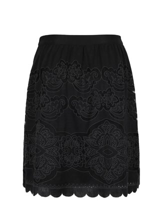 Čierna sukňa s perforovanými detailmi VILA Bellina