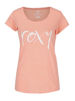 Neónovooranžové tričko s potlačou Roxy Bobby