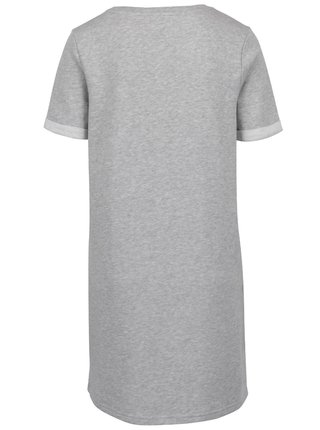 Sivé melírované mikinové šaty s potlačou ONLY Appel
