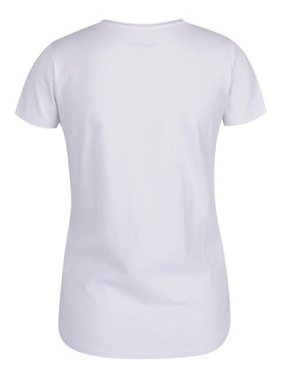 Biele dámske tričko s tropickou potlačou Pepe Jeans Amber