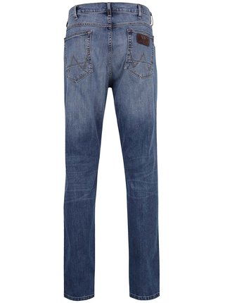 Světle modré pánské regular džíny s vyšisovaným efektem Wrangler Greensboro