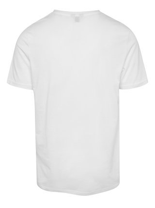 Bílé tričko s véčkovým výstřihem Jack & Jones Trancer