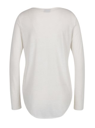 Biele melírované tričko s dlhým rukávom VERO MODA Lua