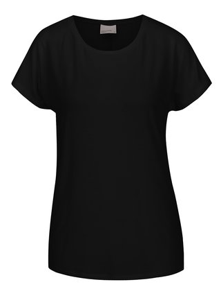 Čierne basic tričko s krátkym rukávom VERO MODA Charly 