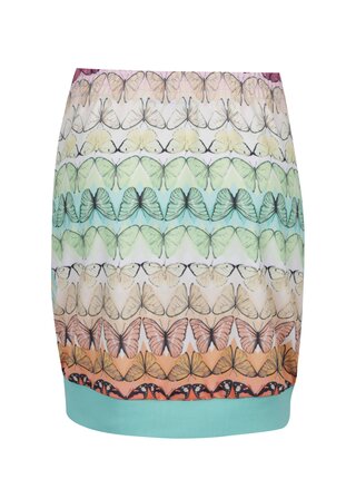 Svetlozelená vzorovaná sukňa so zipsom adidas Originals
