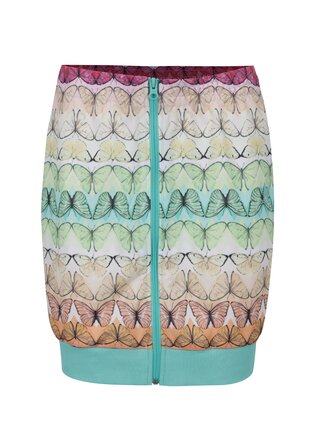 Svetlozelená vzorovaná sukňa so zipsom adidas Originals