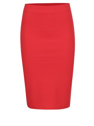 Červená puzdrová sukňa s jemným vzorom VERO MODA Ellie