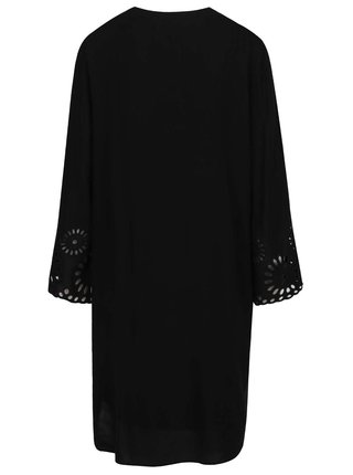 Čierne šaty s perforovanými rukávmi Selected Femme Blair  
